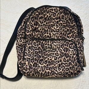 Jessica Simpson Leopard Print Quilted‎ Backpack